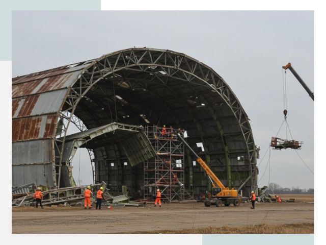Демонтаж ангаров в Норильске